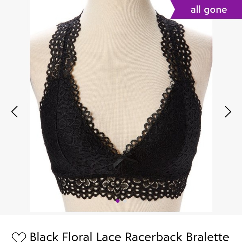Black lace bralette